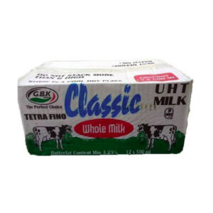 CLASSIC UHT LONG LIFE MILK- 500ML 12 PCS