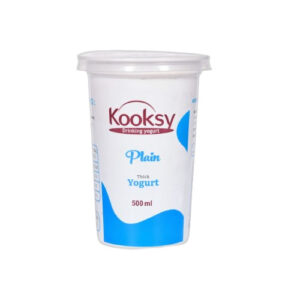 KOOKSY PLAIN YOGHURT 500ML CARTON OF 12 PCS